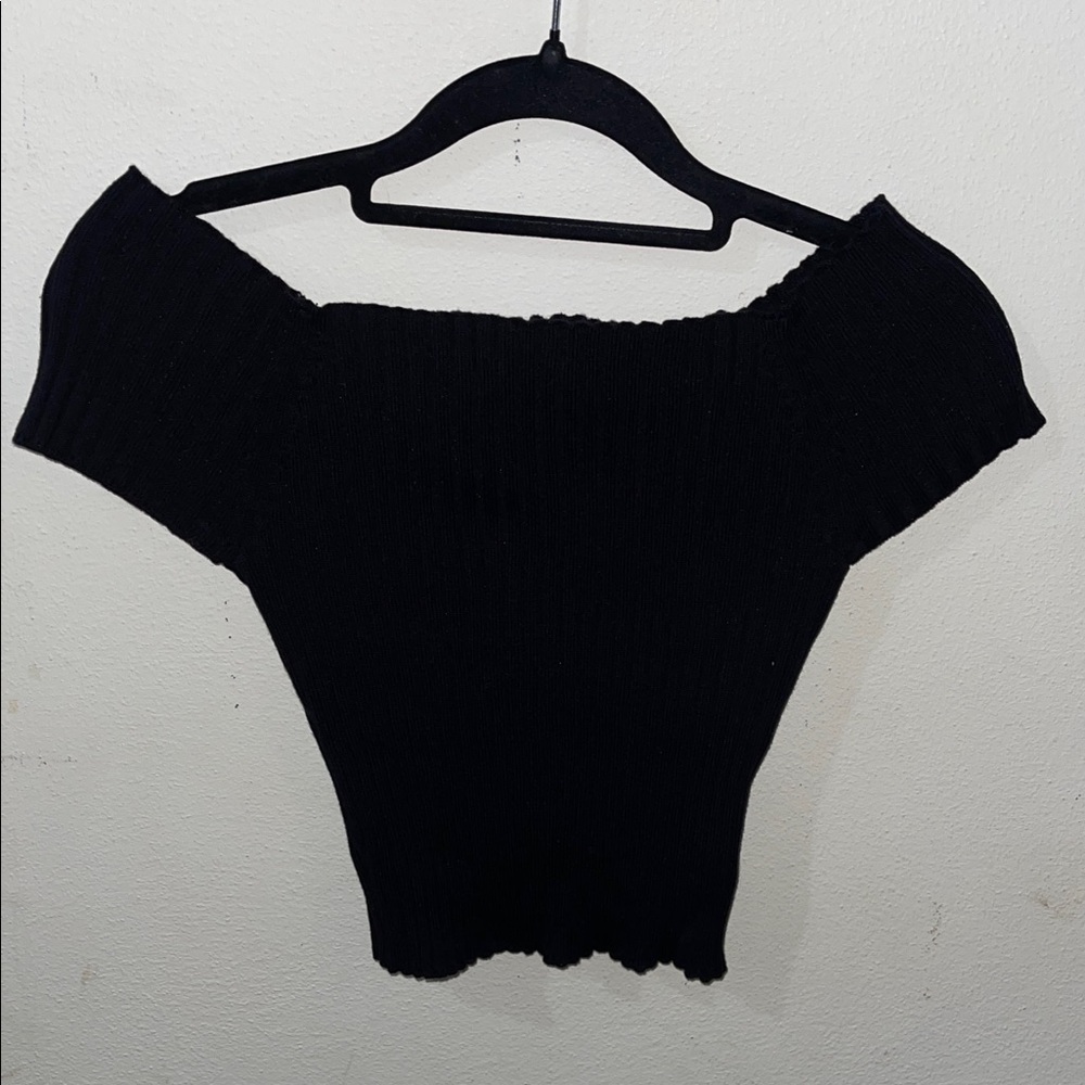 Elegant Black Off-Shoulder Women's Top
